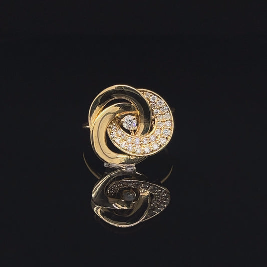 Cluster Diamond Ring in Yellow Gold (BRD1263)