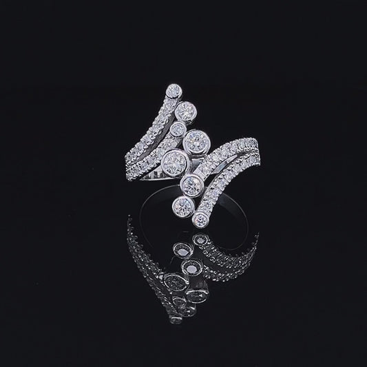 Wrap Design Round Diamond Ring (ARJS2689)