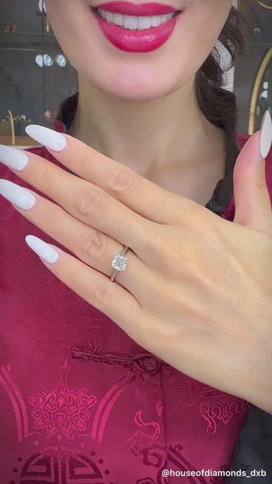 1.7CT Cushion Diamond Ring (ARJS2096)