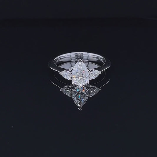 1CT Pear Trilogy Ring (ARJS2709)