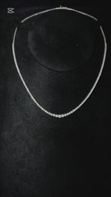Graduating Tennis Necklace  4.40 carats / 13.46 grams FG COLOR / VS-SI