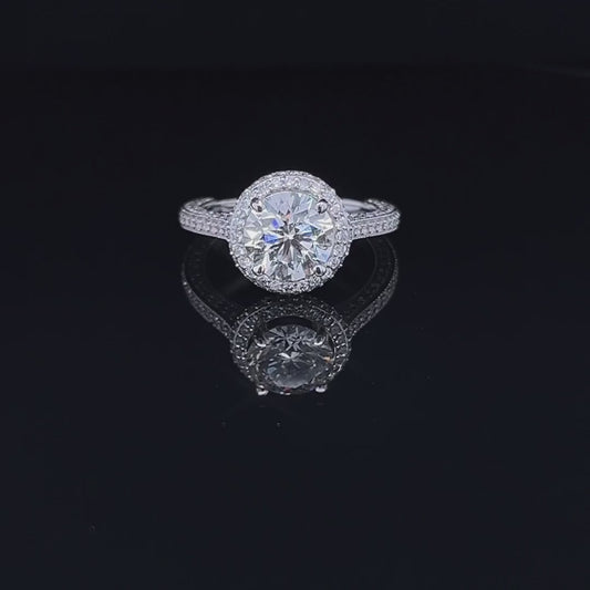 2CT Round Diamond Ring (ARJS2025)
