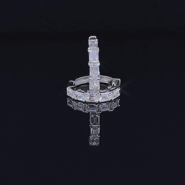 10PT Emerald Hoops Earring (ARJS2757)