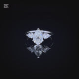 1.50 Carat Classic Pear-Shaped Tripology Three-Stone Ring (ARJS3001)