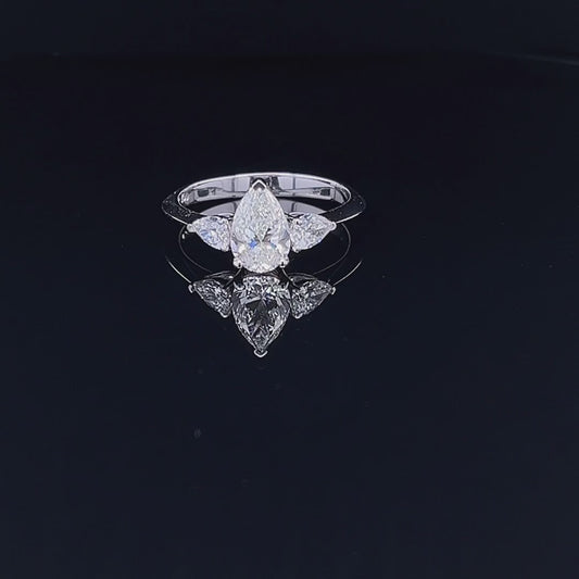 1CT Pear Trilogy Ring (ARJS2653)