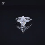 1.50 Carat Classic Pear-Shaped Tripology Three-Stone Ring