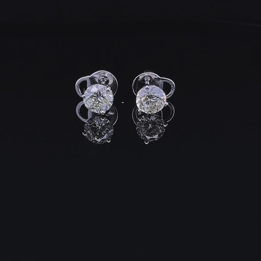 Round Diamond Stud 1CT Each (ARJS2669)