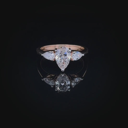 1CT Pear Trilogy Ring (ARJS2523)