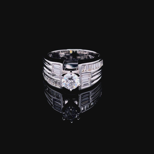 Round  Thick Band Diamond Ring (ARJ1102)