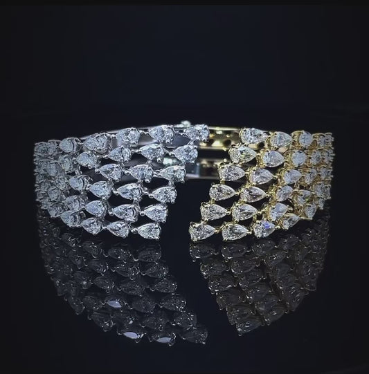 PEAR DIAMOND BANGLE