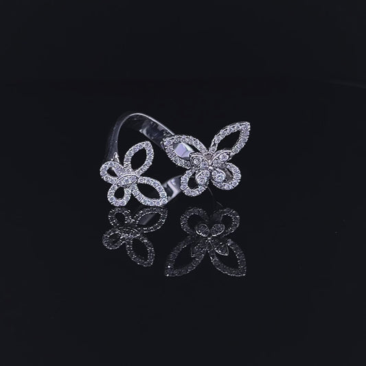 Butterfly diamond ring (ARJS2337)