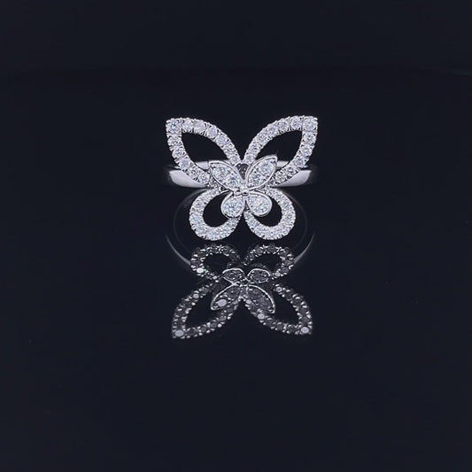 butterfly diamond ring (ARJS2338)