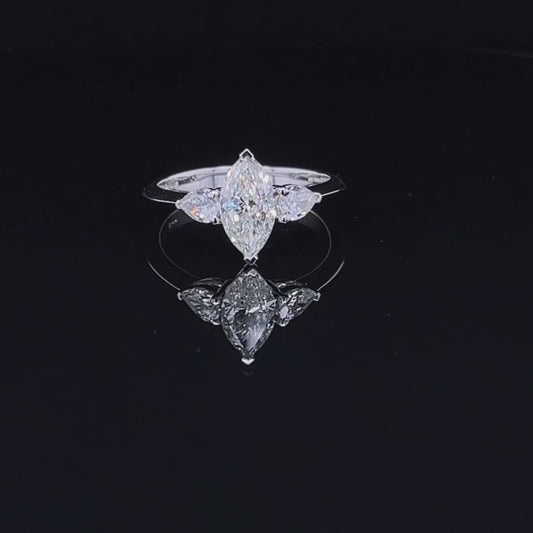 1CT Marquise Diamond Ring (ARJS2654)